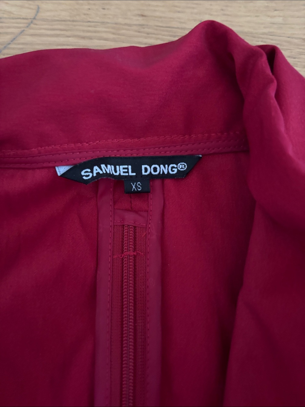 Samuel Dong Red Ruched Front Blouse - Picture 2 of 2